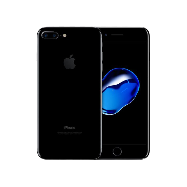 Graphic photo of a Jet Black iPhone 7 Plus
