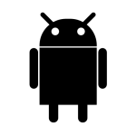 Android logo in black