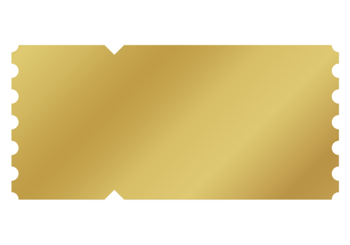 Graphic image of a coupon, in shiny gold